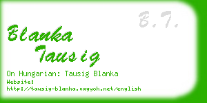 blanka tausig business card